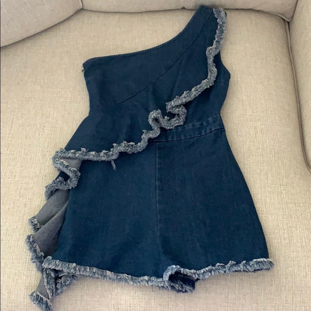 Blue jean romper size S